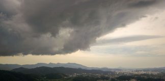 Nuvens de temporais em Brusque