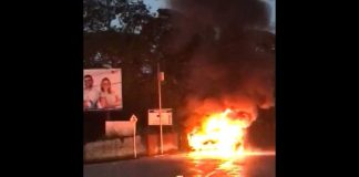 VÍDEO - Incêndio atinge carro a gás e mobiliza bombeiros no Vale do Itajaí