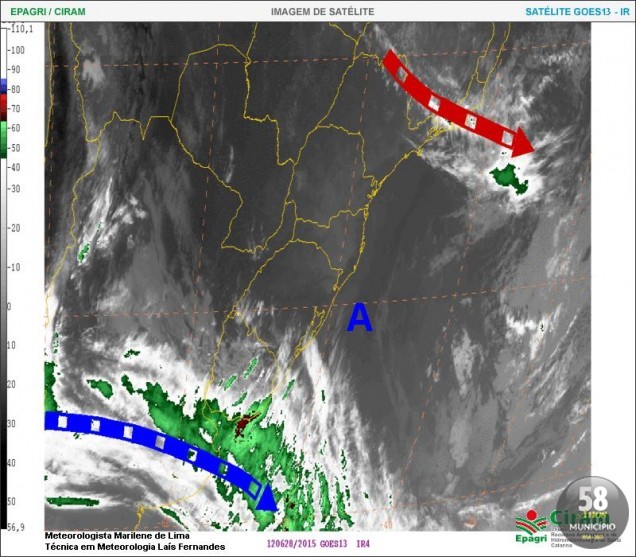 Massa de ar seco sobre Santa Catarina inibe a chegada de frentes frias e deixa o tempo seco